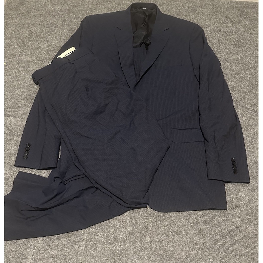 Brooks Brothers Brookscool 2 Piece Suit 46 Blazer 40x32 Slacks Navy Pinstripe
